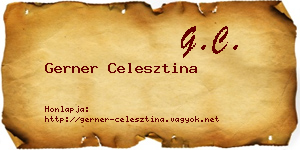 Gerner Celesztina névjegykártya